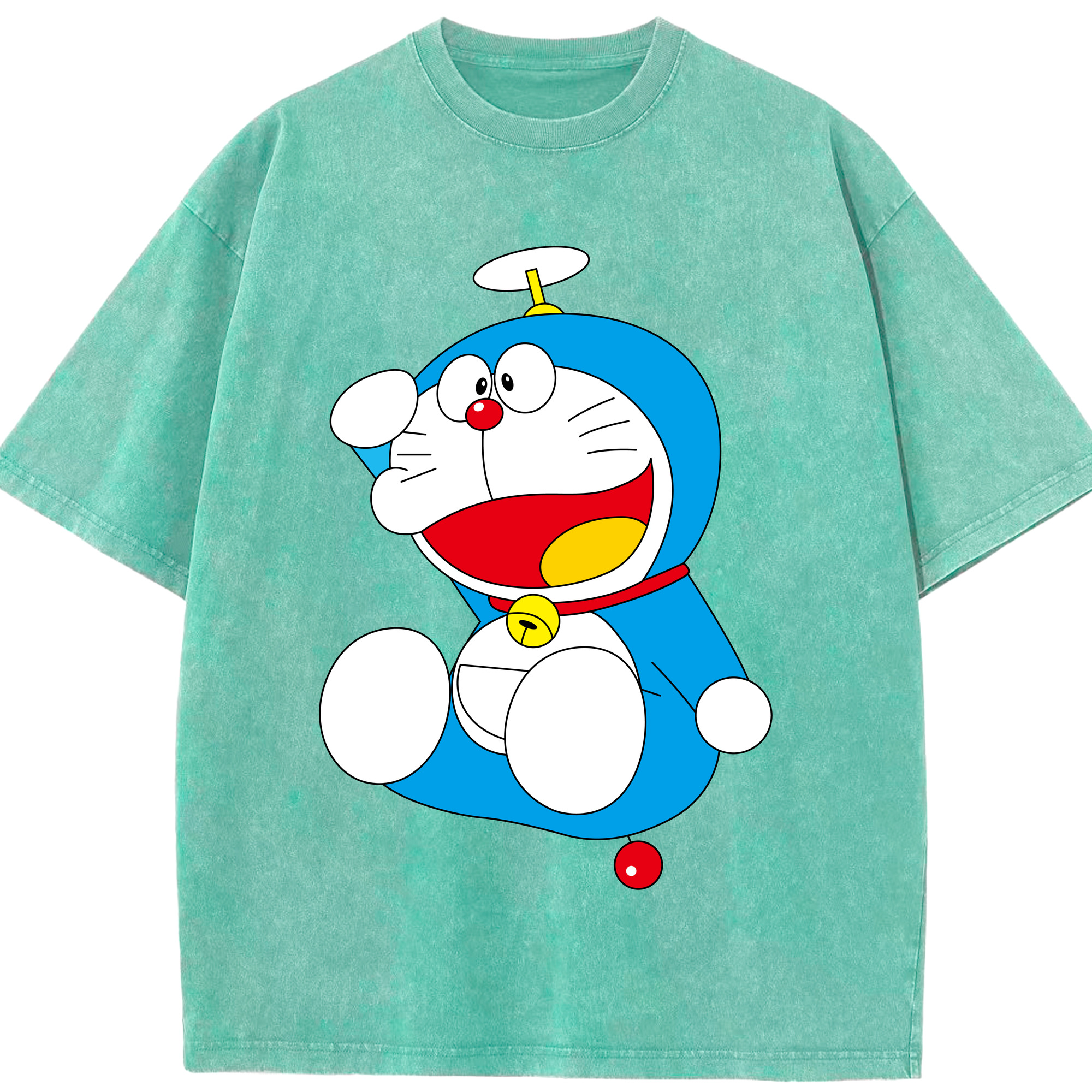 （画像用） ドラえもん Doraemon 綿100% ヴィンテージ風 半袖Tシャツ（フロントプリント）